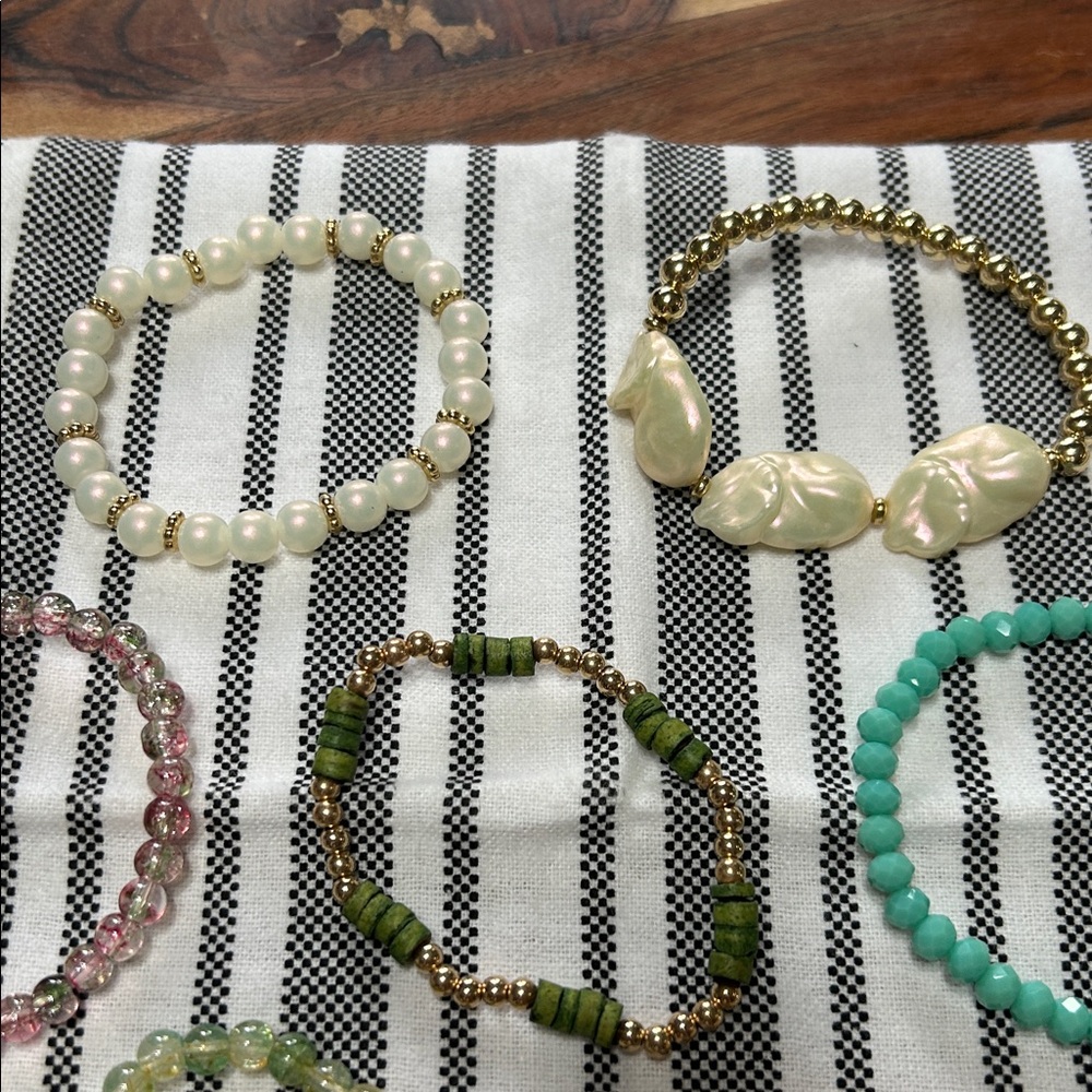 13-Piece Bohemian Style Multi-Colored Stacking Layering Stretch Bracelets NEW - Picture 10 of 11